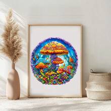 Rompecabezas de madera con forma de hongo mágico, rompecabezas de animales asimétricos, juego de fiesta único, arte decorativo, juego de mesa, rompecabezas educativo para niños, regalo para vacaciones, regalo para el Día de la Madre/Padre, regalo de graduación