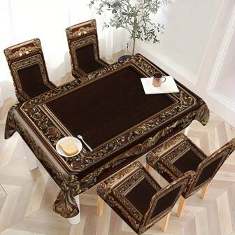 1/4/Stylish High-End Chair Cover / Chair Cover Set, Suitable For Indoor Home Restaurant, Hotel Modern Daily Decoration. Tablecloth Suitable For Square Tables, Elastic Chair Covers Can Be Washed