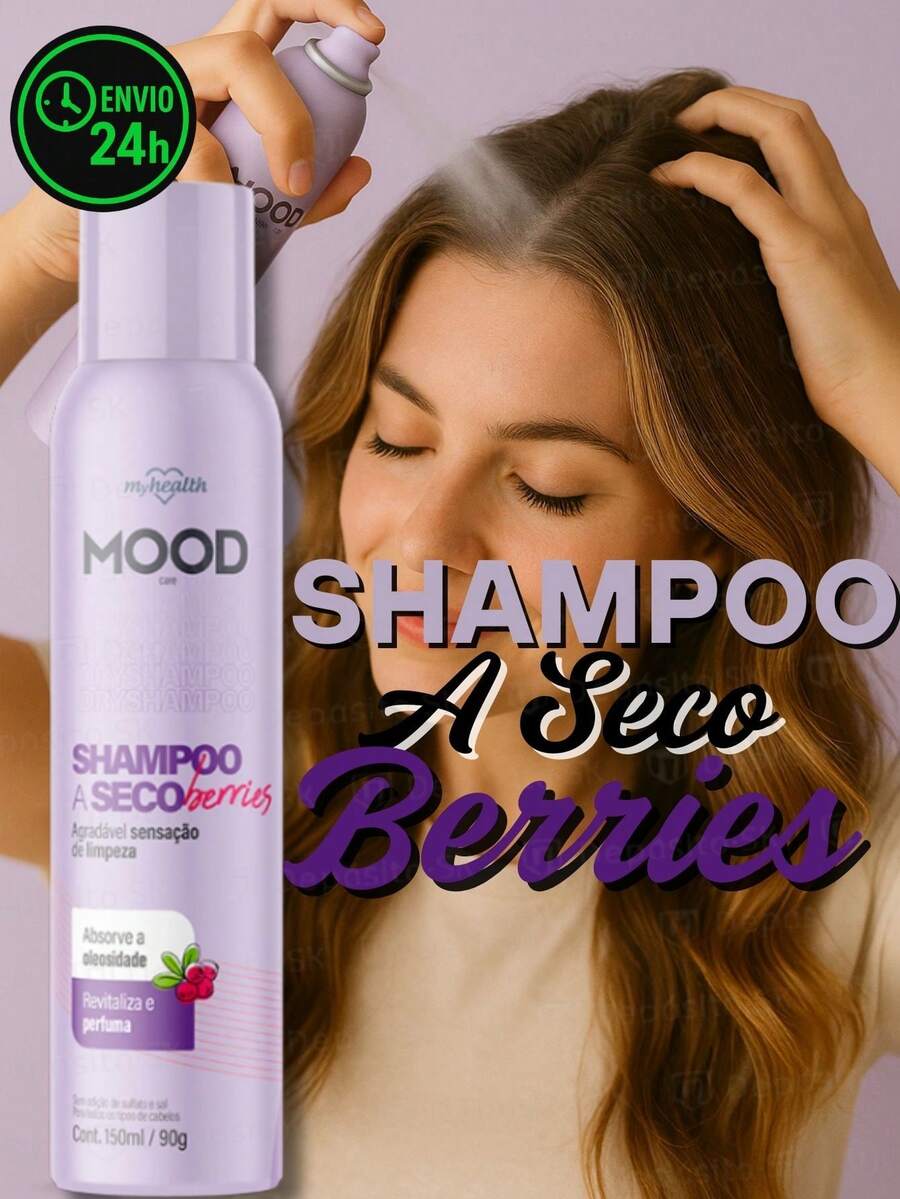 Dry Shampoo Berries Mood Care 150ml My Health Red Fruits Smell Of Bullet 7 Belo - Dusty Purple - View 1