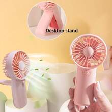1pc Mini Portable Handheld Small Fan, 1 Speed, Lightweight Hand Fan Suitable For Office, Outdoor, Travel And Camping, Comes With Strap (Batteries Not Included)