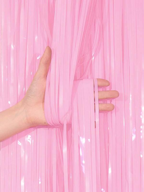 1 Set (2pcs/4pcs) - Macaron Pink/Green Tassel String Curtain, Party Decoration Photo Backdrop Wall Decor, Suitable For Birthday, Wedding, Graduation Decoration, Room Arrangement
