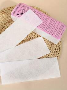 10/30/50/80/100Pcs Disposable Hair Removal Wax Paper Sets|Non-Woven & Amber Paper Wax Strips For Full Body & Face – Professional Salon, Painless & Gentle Hair Removal – White Wax Strips For Eyebrows, Legs, Bikini & Body Areas