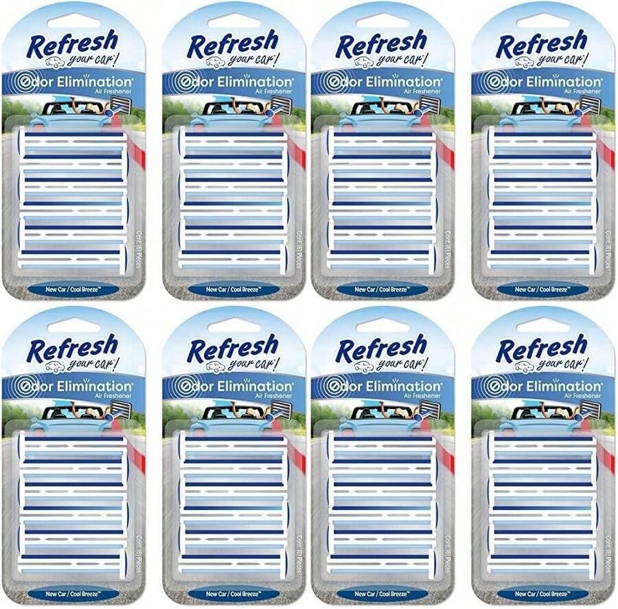 Refresh Your Car Air Freshener Vent Sticks, New Car / Cool Breeze Scent, 6 Pack - White - View 1