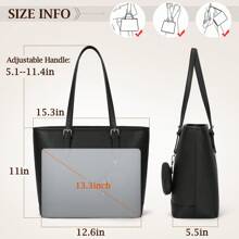 NEWHEY Bolso de tela para mujer, bolso de hombro de gran capacidad, bolsos y carteras con una pequeña bolsa extraíble