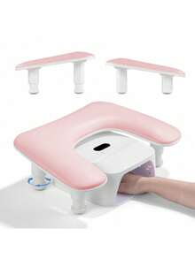 可调节高度美甲扶手，U型美甲扶手支架，超细纤维柔软PU皮革，可拆卸美甲手枕，美甲垫，专业美甲师使用，俄式手枕，高度可调节倾斜平放设计，U型枕，舒适PU表面手枕 - 彩色 - 查看 9