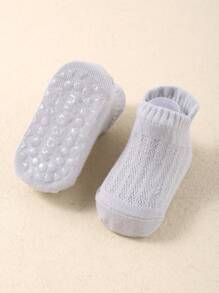 12 pares de calcetines cortos de malla transpirables para bebé, calcetines tipo barco con puntos antideslizantes, calcetines para piso para niños pequeños, calcetines para bebé con agarre, calcetines para caminar en interiores para recién nacidos.