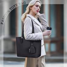 NEWHEY Bolso de tela para mujer, bolso de hombro de gran capacidad, bolsos y carteras con una pequeña bolsa extraíble