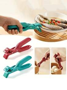 2pcs Multipurpose Heat-Resistant Kitchen Pot Holders, Silicone Gripper Pads For Bowls, Plates, Suitable For Instant Pot, Microwave, Air Fryer - Essential Cooking Tools (Red, Green, With Slight Color Difference And Surface Bubbles)