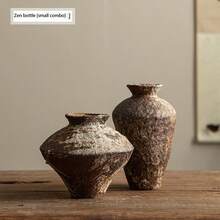 1pc Jingdezhen Vintage Ceramic Flower Vase, Wabi-Sabi Style Zen Decor, Handmade Large Pottery Jar For Living Room, Home Accents (Handcrafted, May Have Slight Variations) - Multicolor - View 8