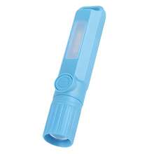 1 件多功能可伸缩迷你 LED 手电筒，户外明亮远射 USB 充电塑料手电筒