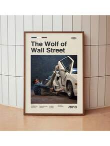 Vintage Movie Poster - Minimalist Midcentury Wall Art Print Canvas Painting Posters And Prints Wall Art Pictures For Living Room Decoration Optional Frame ,Wall Art With Frame