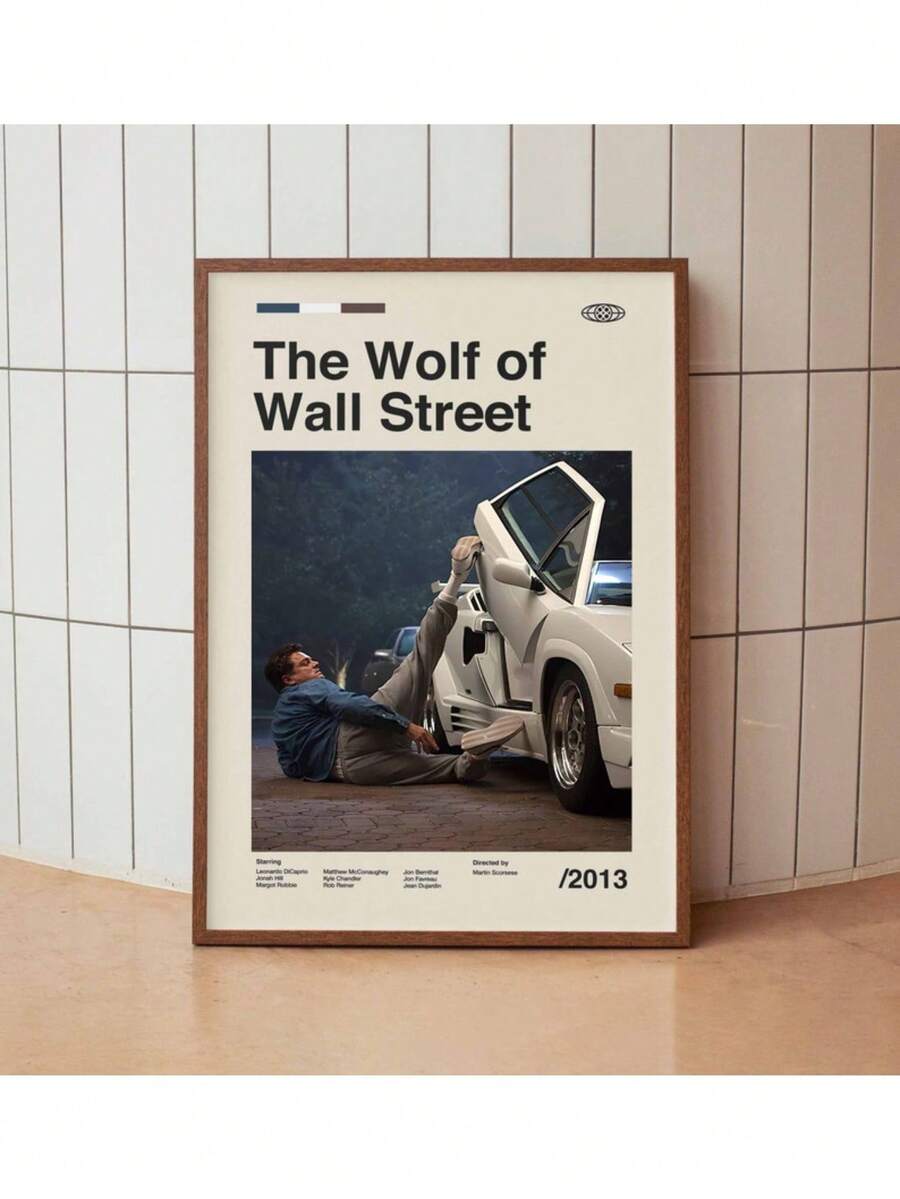 Vintage Movie Poster - Minimalist Midcentury Wall Art Print Canvas Painting Posters And Prints Wall Art Pictures For Living Room Decoration Optional Frame ,Wall Art With Frame