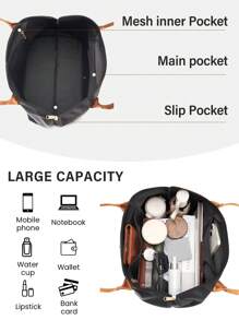 NEWHEY Bolso de hombro para mujer, bolso de mano con asa superior de nailon, bolso de fin de semana plegable estilo hobo