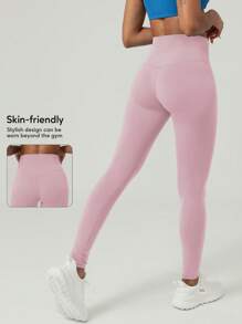 GOSOUER Women'S High Waist No Front Seam Back Deep V Buttock Line Running Outdoor Exercise Pilates Yoga Legging Pants Tights