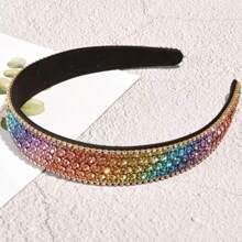 1 pièce Élégant Serre-tête rembourré en velours baroque coréen, Vintage diamant brillant décoré Serre-tête de haute qualité - Convient pour les dames et les filles pour assister à des soirées et des bals, Cadeau de haute qualité exquis pour les amis