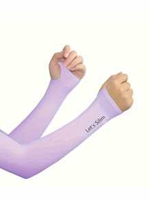 3 双冰紫外线防护袖套和防晒臂套，男女适用 - 透气带拇指孔，高弹力防晒臂套，尼龙冰面料，防紫外线，适合户外活动、骑自行车、跑步、徒步旅行、爬山