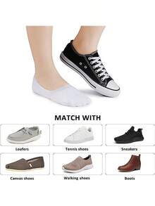 5 đôi tất thuyền chống trượt cổ thấp đệm dày cho nữ, tất không lộ, 2 màu xám nhạt và 3 màu đen, hoàn hảo cho thể thao và mặc thường ngày - Nhiều màu - Xem 11