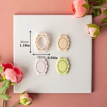 1 件简约椭圆形几何软粘土耳环模具，带波浪框架，吊坠造型 DIY 粘土工艺切割工具 - 白色 - 查看 3
