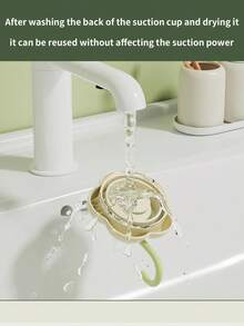 1/3/61PCS Flower-Shaped Suction Cup Hooks, No Need To Punch Holes, Strong Adhesion, Household Bathroom Door Hooks Vacuum Traceless Hooks Bathroom Storage, Strong Load-Bearing Door Traceless Clothes Hooks Bathroom Towel Hooks