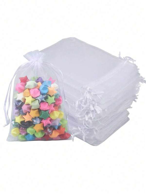 30pcs Drawstring Bags, High-End Jewelry Pouches, Party Gift Bags, Candy Bags With Drawstring