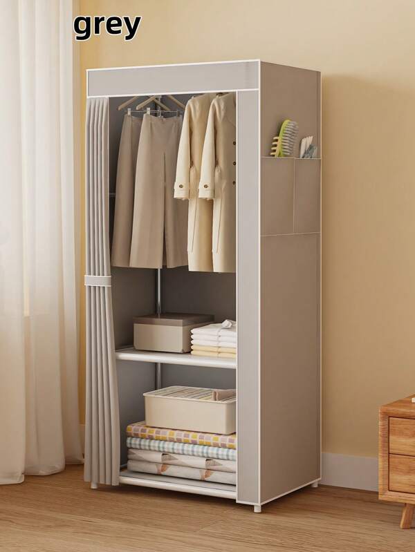 1 pieza Armario de 2 niveles de estilo minimalista 2025, organizador de almacenamiento para dormitorio portátil y de estilo nórdico INS, para espacios pequeños, mueble de almacenamiento para el hogar