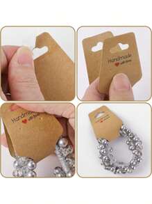 5-400 szt. Karty do wyświetlania bransoletek i kolczyków, ręcznie robione karty do kolczyków, samoprzylepne, odpowiednie do naszyjników, bransoletek, breloków, kolczyków, gumek do włosów, kart do przechowywania i wyświetlania