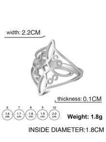1pc Women Minimalist Stainless Steel Knot Design Ring