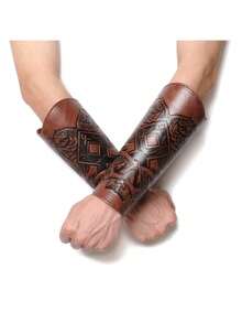 1pc Medieval Style Retro Wristband Prop For COSPLAY - Brown - View 2