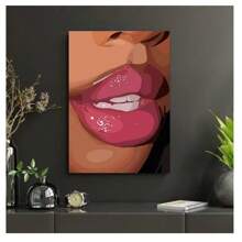 1pc Frameless Pink African American Fashion Female Posters Vintage Painting Printing Wall Arts Modern Living Room Bedroom Dormitory Study Bar Coffee Shop Wall Decoration Home Decoration ,Wall Art With Frame
