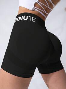 Quần short nữ 6 chiếc, quần short cạp cao co giãn màu đào, quần áo mùa hè để tập thể dục, đạp xe ngoài trời, quần short thể thao - Nhiều màu - Xem 2