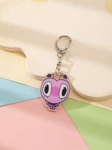 1 Pc Acrylic Cute Cartoon Cute Big Head Dandy'S World Purple Video Game Theme Keychain Pendant Backpack Ornament/Bag Accessories/School Bag Accessories/Purse Pendant/Friend's Gifts Car Accessories Bag Charm Backpack For School Goth Y2k - Multicolor - View 31