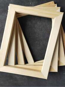 1 Set DIY Oil Painting Frame Decor Real Wood Inner Frame, Numbered Painting Frame Assembly Kit, Canvas Wood Frame, Thick Wood Molding For DIY Oil Painting, Art Canvas, Diamond Painting, Calligraphy Practice (4 Unassembled Frame Bars)