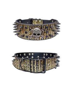 Collar para perro con púas extra grande - Protege el cuello de tu perro de mordeduras, de moda, adecuado para razas grandes - Multicolor - Ver 13