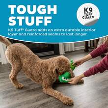 Outward Hound Bottle Bros Alligator Durable Cracking, Crinkling, Squeaking Dog Toy, Green, Medium - Alligator - 查看 3