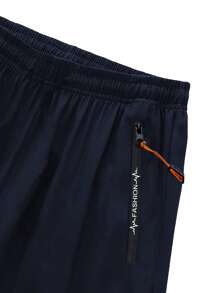 Plus Size Men's Fashionable Printed Athletic Shorts, Suitable For Running, Fitness, Home, Outdoor Leisure