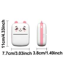 Printer,Portable Printer Sticker Maker,Mini Study Thermal Printer For Phone Photos Pattern Kids Gift,Suitable For Smartphone Portable Thermal Printer,Used For Notes,Diary DIY,Children's Gifts,Learning Graphics,Anatomy Maps,Photos,Student Sticker Printer Christmas Birthday And New Year Gifts
