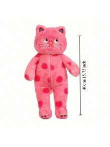 Big Pink And Black Cute Polka Dot Cat Plush Toy Valentine's Day Gift New Year Present Cute Cat Doll Pillow Scene Decor Festivals Decor Room Decor Home Decor Offices Decor.Graduation. Graduation Gift. Easter Gifts. Easter. Valentine's Day Gift. Halloween Gift. Decoration.