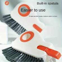 Brosse de nettoyage de rail de fenêtre 2-en-1 - Grattoir détachable pour porte et rebord de fenêtre, nettoyeur de coin de vitre et outil de fente de rebord en plastique