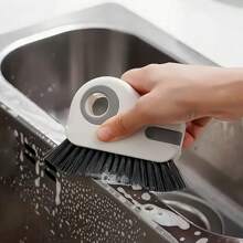 Brosse de nettoyage de rail de fenêtre 2-en-1 - Grattoir détachable pour porte et rebord de fenêtre, nettoyeur de coin de vitre et outil de fente de rebord en plastique