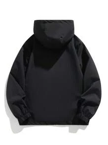 Chaqueta con capucha ligera, casual, transpirable, cortavientos, para hombre, para primavera/otoño, con cremallera