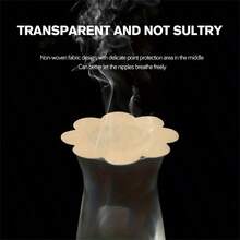 50/100 piezas Protectores de pezón desechables invisibles - Ultra delgados, transpirables, sin tejido, diseño anti-convexo, formas redondas y de flor para ropa interior sin costuras, moda y lencería femenina, ropa interior discreta, parches con forma de flores, material ultra - Multicolor - Ver 5