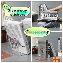 2pcs L-Shape Desk Book Stand, Study Desktop Book Holder, Bookshelf Decorative Book Stopper, Design, School Supplies,Back To School