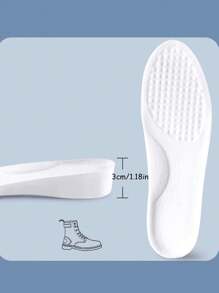1 paio di solette invisibili ammortizzanti ed elastiche per aumentare l'altezza da 1 cm a 6 cm, adatte per stivali, scarpi sportivi e vari tipi di scarpe, unisex