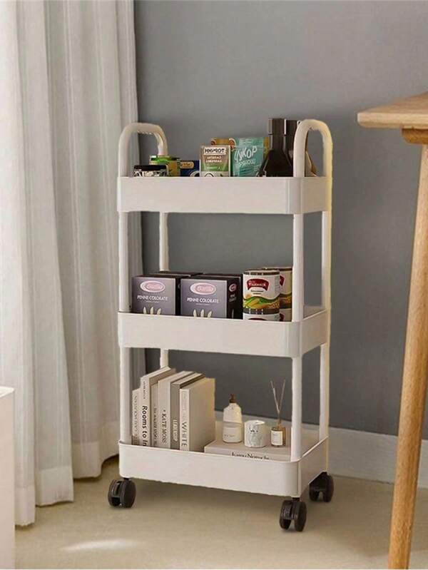 Multifunctional Multi-Layer Storage Cart - Shopping Cart Rack Bedroom Bathroom Floor Multi-Layer Snack Rack Kitchen Office Supplies Storage Rack, Suitable For Kitchen, Bathroom And Bedroom Organization