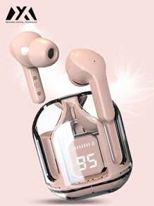 MEIYIXING DIGITAL TECHNOLOGY MEIYIXING Wireless Headphones With LED Power Display, Mini Crystal In-Ear Headphones, With Wireless Charging And Touch Control, Built-In Microphone, Sports Headphones, Waterproof Headphones. Christmas/Gifts/New Year's Day
