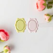 1 件简约椭圆形几何软粘土耳环模具，带波浪框架，吊坠造型 DIY 粘土工艺切割工具 - 白色 - 查看 8