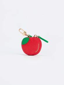 Portofel mini din piele cu farmec de fructe în formă de măr, portofel cadou pentru fete și femei, portofel mini, portofel pentru monede, portofel