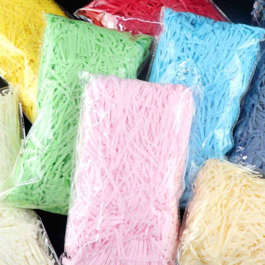 Raffia Paper Shreds, Crinkle Paper Filler, Packaging Gift Box Stuffing - 20g - View 1