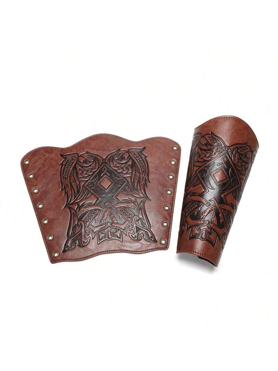 1pc Medieval Style Retro Wristband Prop For COSPLAY - Brown - View 1