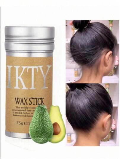 IKTY Barra de Cera para Cabelo - Adequada para Perucas e Cabelos Naturais, Cabelo Liso, Domar Fios Rebeldes, Controle de Raiz, Acabamento Livre de Frizz, Fixação de Longa Duração, Fácil de Aplicar, Barra de Cera para Cabelo, Pomada para Cabelo em Barra Alisante e Liso para Perucas, Barra de Cera para Cabelo Não Gordurosa